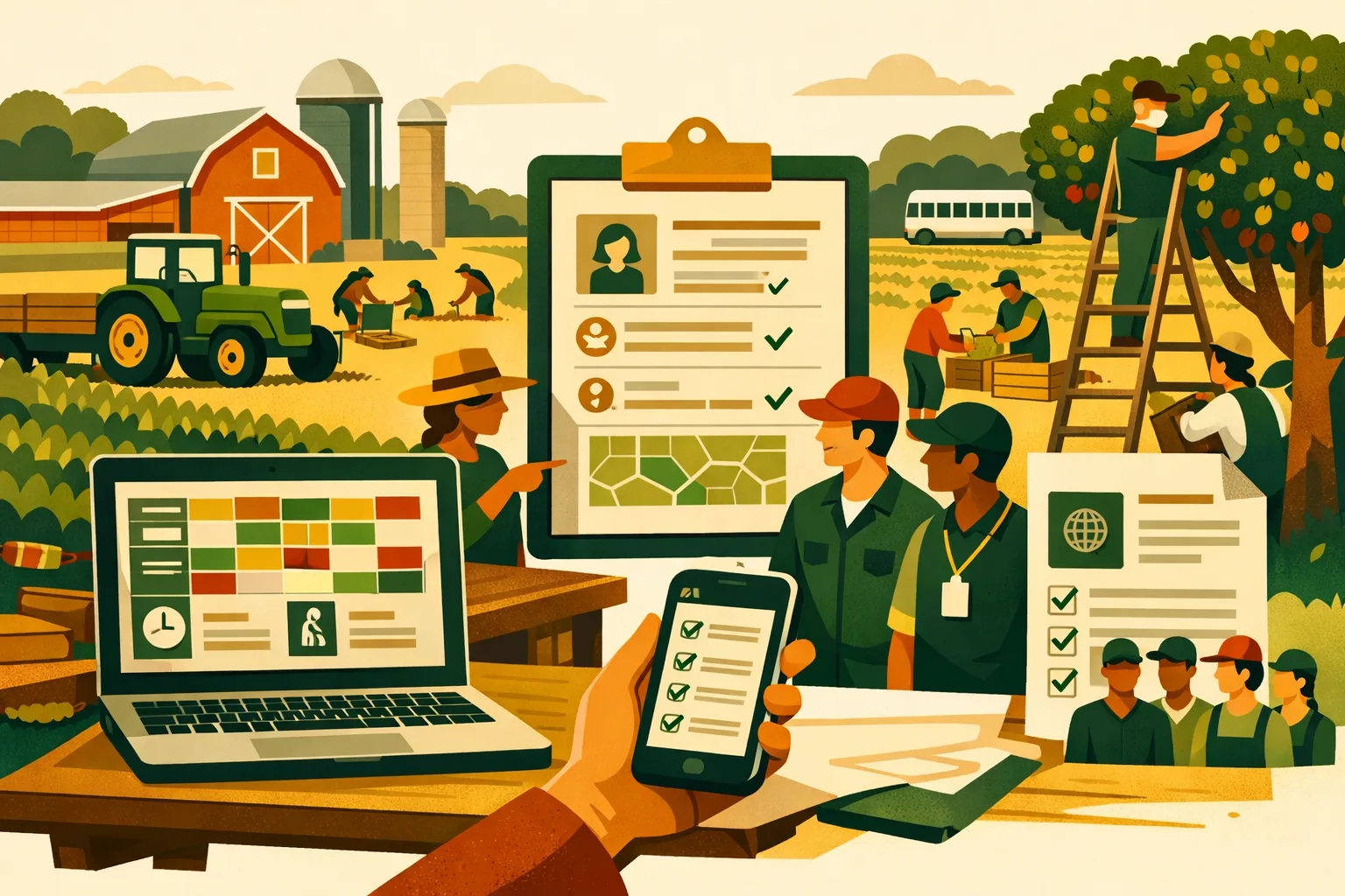 Farm Labor Management Software: Scheduling, Hours, and H-2A Records